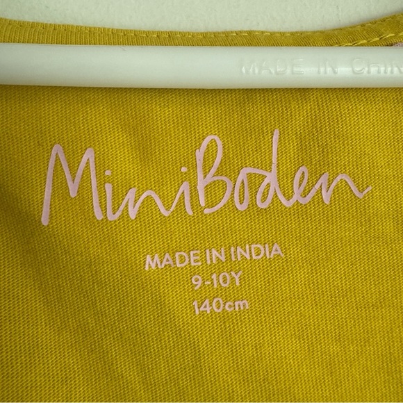 Mini Boden yellow long sleeve dress size 9-10Y - Picture 3 of 5